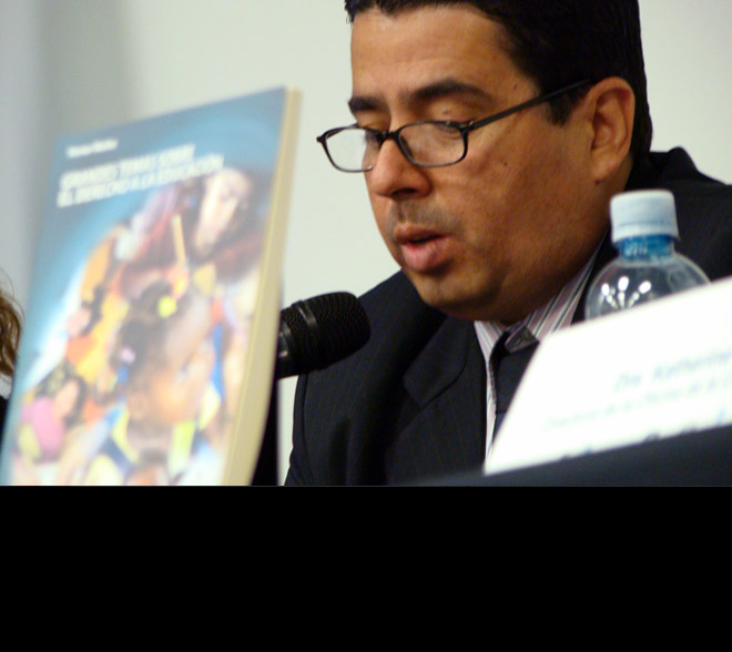 Dr. Vernor Muñoz Villalobos. Relator Especial de las Naciones Unidas sobre el Derecho a la Educación.